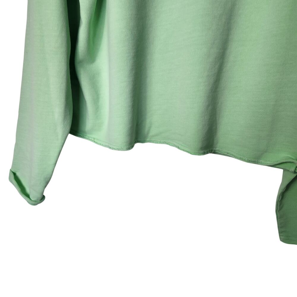 Wild Fable Lime Green Long Sleeve Pullover Crewneck Oversized Sweatshirt Size XS - Picture 5 of 5